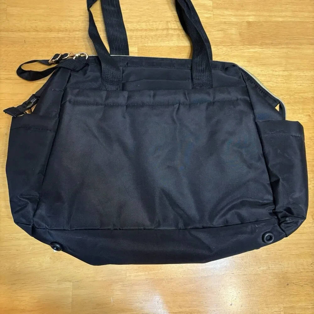 Fisher-Price Harper Frame‎ Bag Tote Travel Diaper Quilted Black Insulated Pouch - Picture 2 of 16